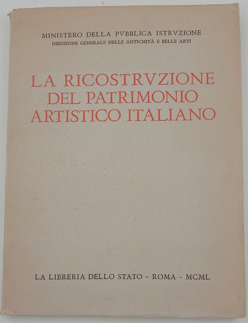 La ricostruzione del patrimonio artistico italiano