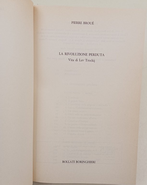 La rivoluzione perduta- Vita di Trockij 1879-1940