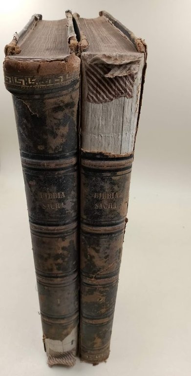 LA SACRA BIBBIA-VECCHIO E NUOVO TESTAMENTO- 2 VOLL. ( 1870)