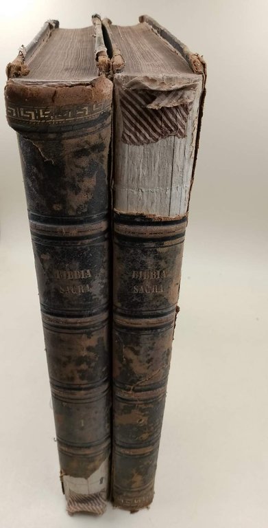 LA SACRA BIBBIA-VECCHIO E NUOVO TESTAMENTO- 2 VOLL. ( 1870)