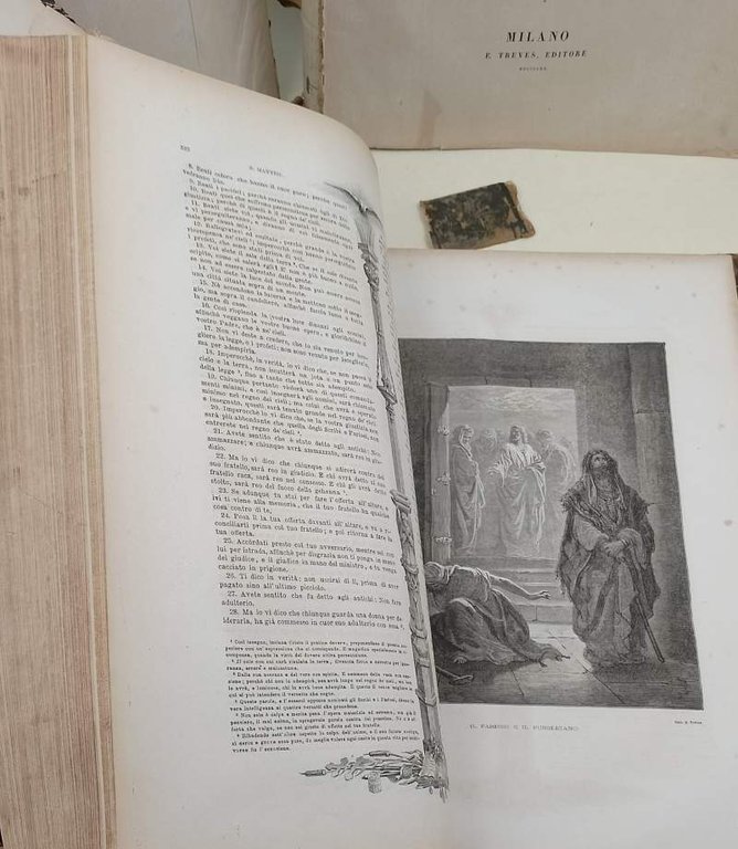 LA SACRA BIBBIA-VECCHIO E NUOVO TESTAMENTO- 2 VOLL. ( 1870)