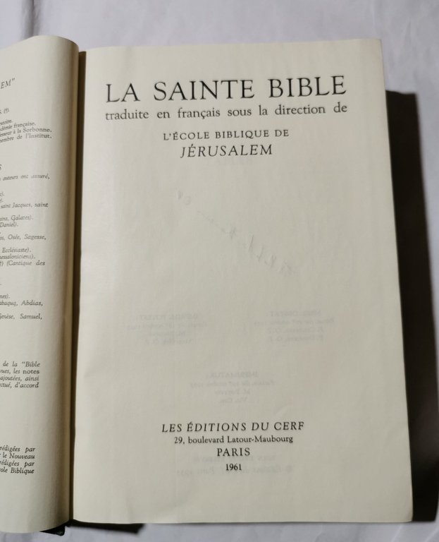 La Sainte Bible traduite en francais sous la direction de … | Immagine Gallery 2