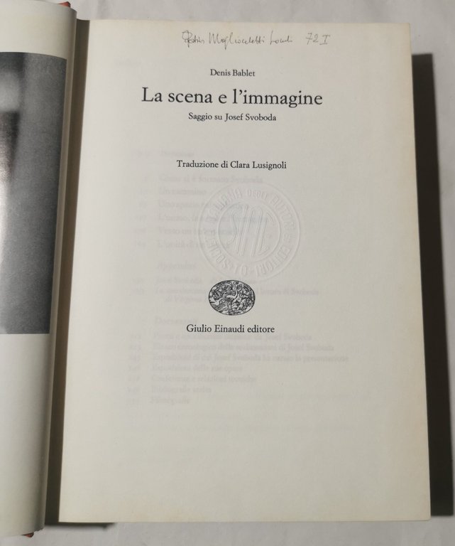 La scena e l'immagine - Saggio su Josef Svoboda | Immagine Gallery 2
