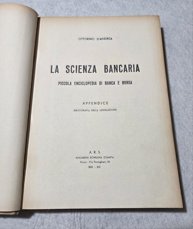 La Scienza Bancaria - Piccola enciclopedia di Banca e Borsa | Immagine Gallery 2
