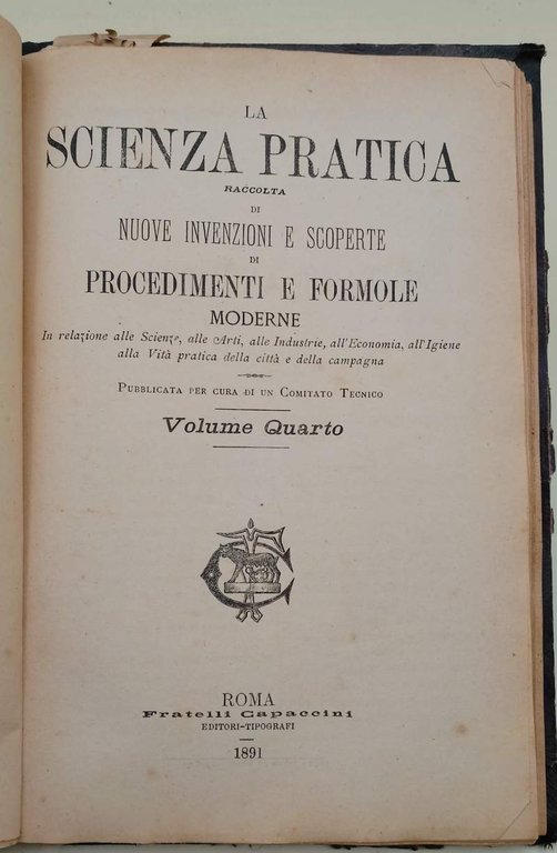 LA SCIENZA PRATICA RACCOLTA DI NUOVE INVENZIONI E SCOPERTE DI …