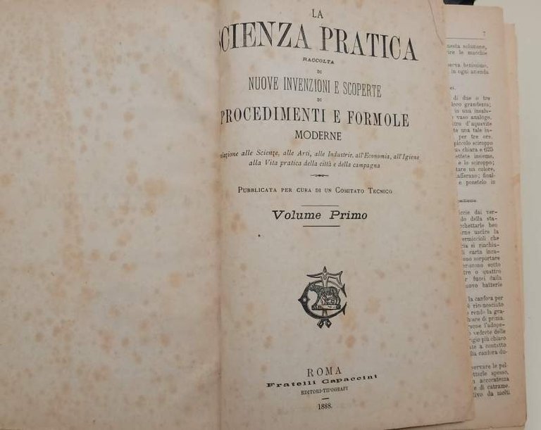 LA SCIENZA PRATICA RACCOLTA DI NUOVE INVENZIONI E SCOPERTE DI …
