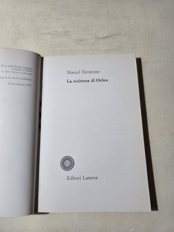 La scrittura di Orfeo