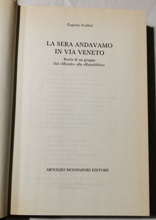 La sera andavamo in Via Veneto - Storia di un …