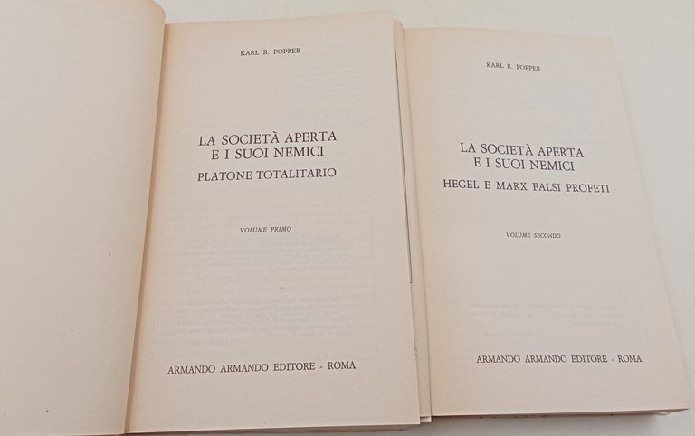La societa' aperta e i suoi nemici- 2 voll. Platone …