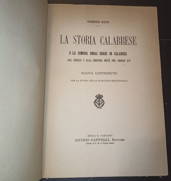 La storia calabrese e la dimora degli ebrei in Calabria …
