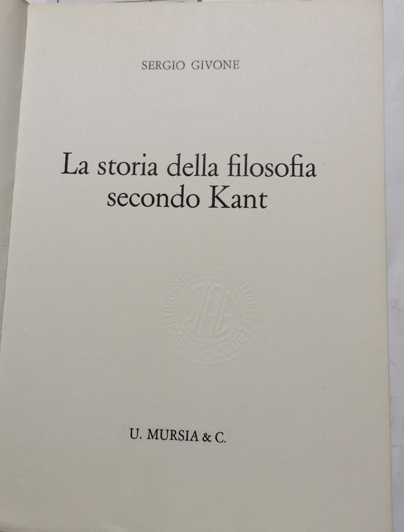 La storia della filosofia secondo Kant