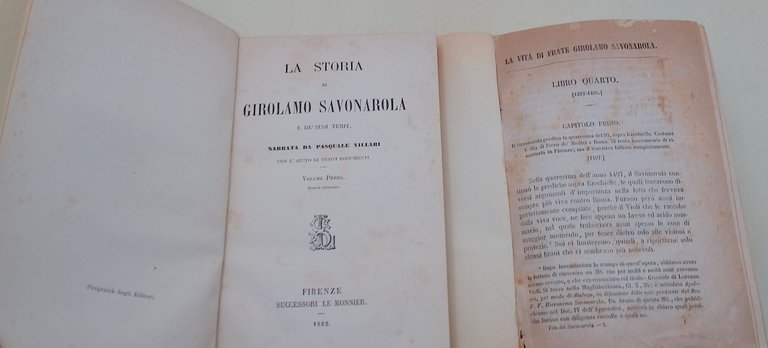 La storia di Girolamo Savonarola e de' suoi tempi- 2 …