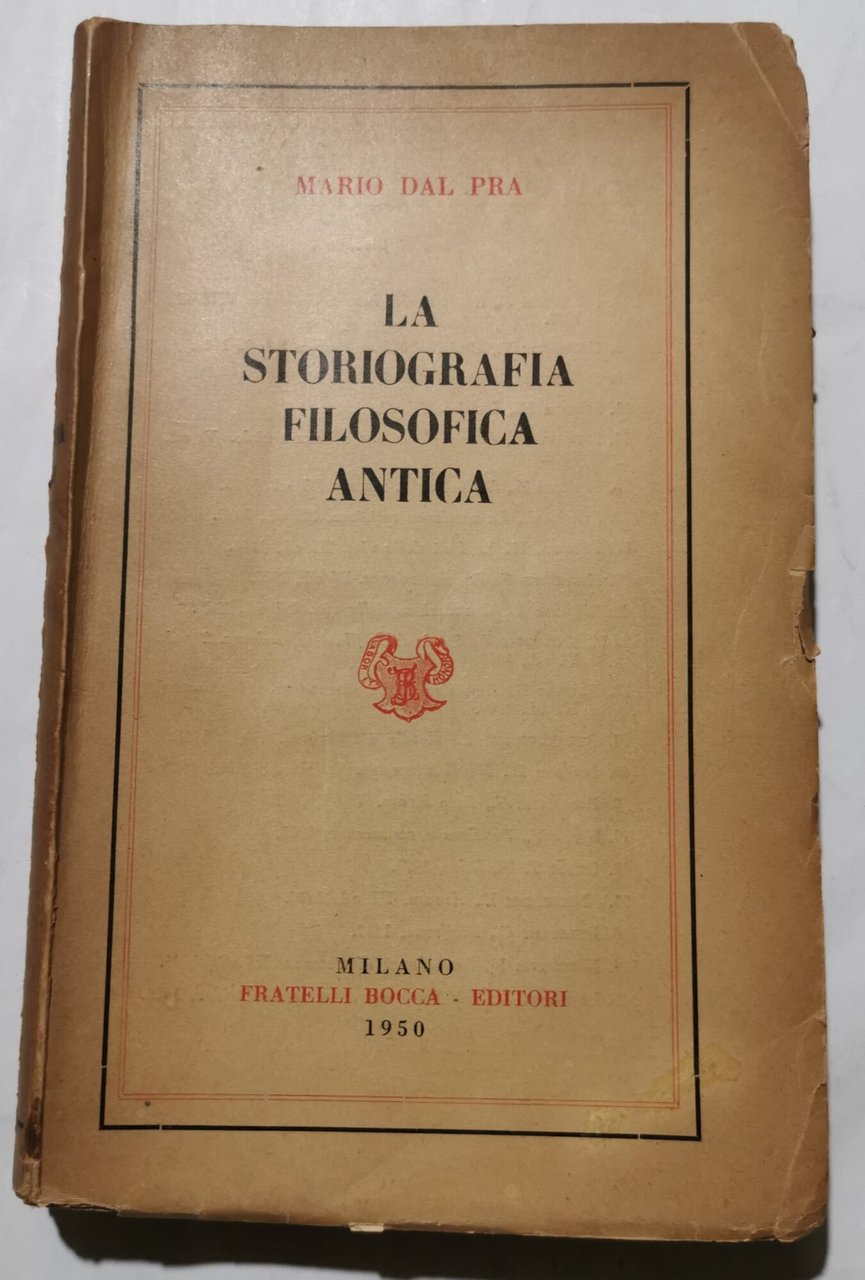 La storiografia filosofica antica