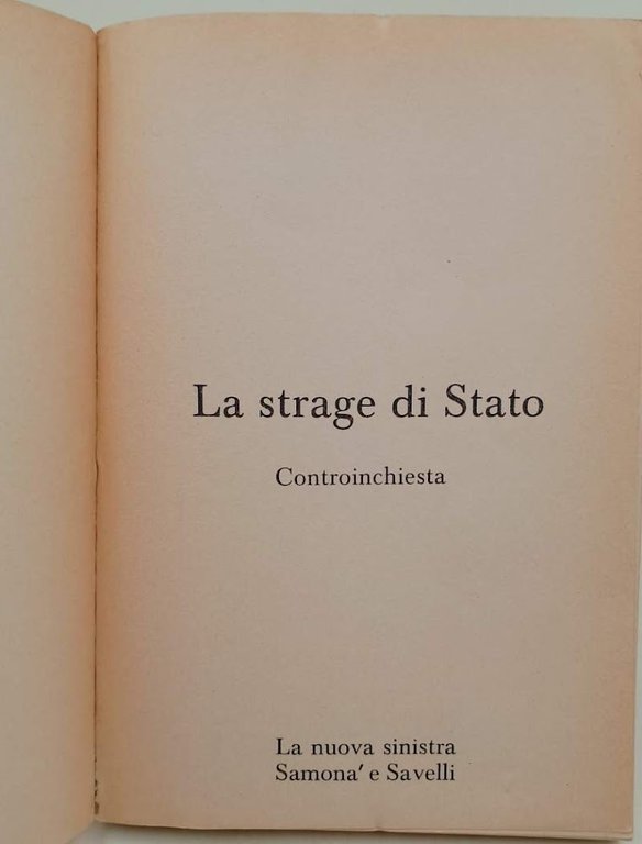 LA STRAGE DI STATO-CONTROINCHIESTA( 1970)
