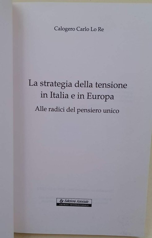 LA STRATEGIA DELLA TENSIONE IN ITALIA E IN EUROPA-ALLE RADICI …