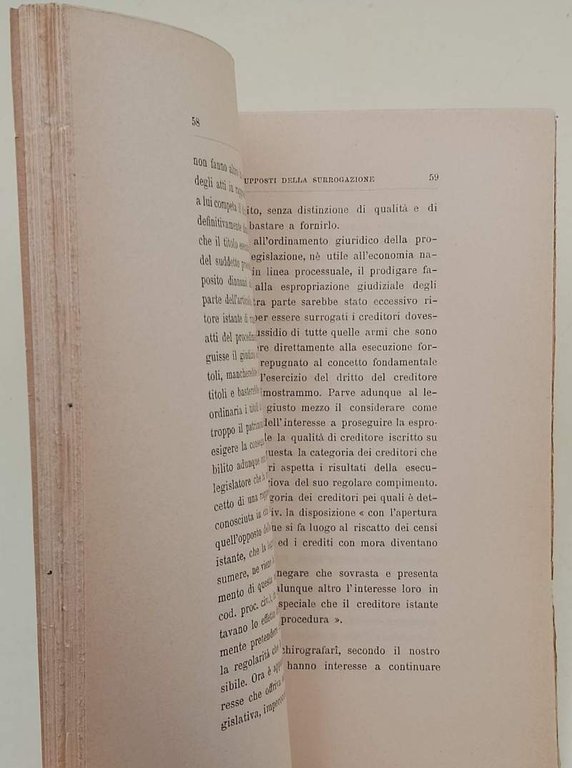 LA SUGGOGAZIONE DEI CREDITORI NEL PROCEDIMENTO ESECUTIVO(1909)