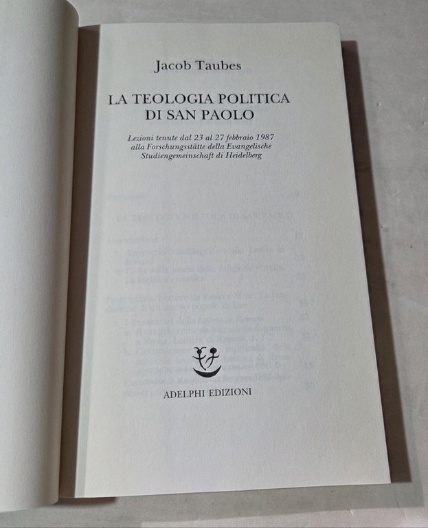 La teologia politica di san Paolo. Lezioni tenute dal 23 …
