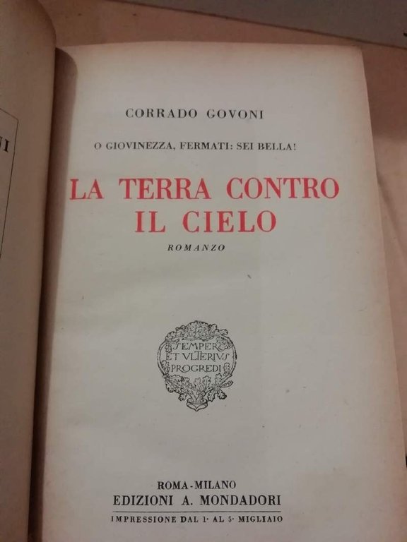 LA TERRA CONTRO IL CIELO. O GIOVINEZZA, FERMATI: SEI BELLA! (1921)