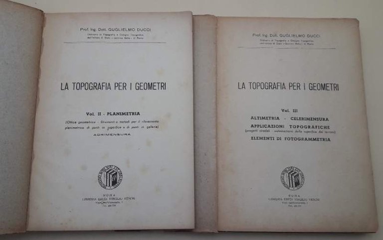 LA TOPOGRAFIA PER I GEOMETRI-VOLL II E III(1952)