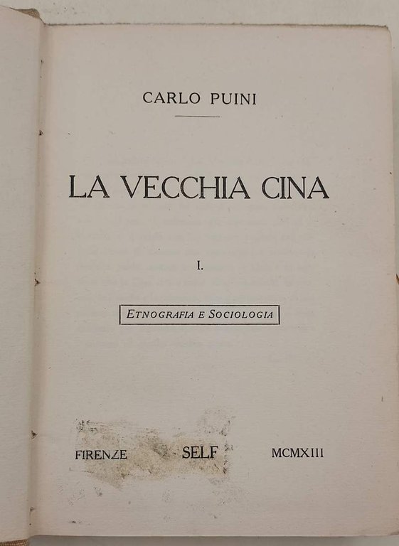 LA VECCHIA CINA(1913)