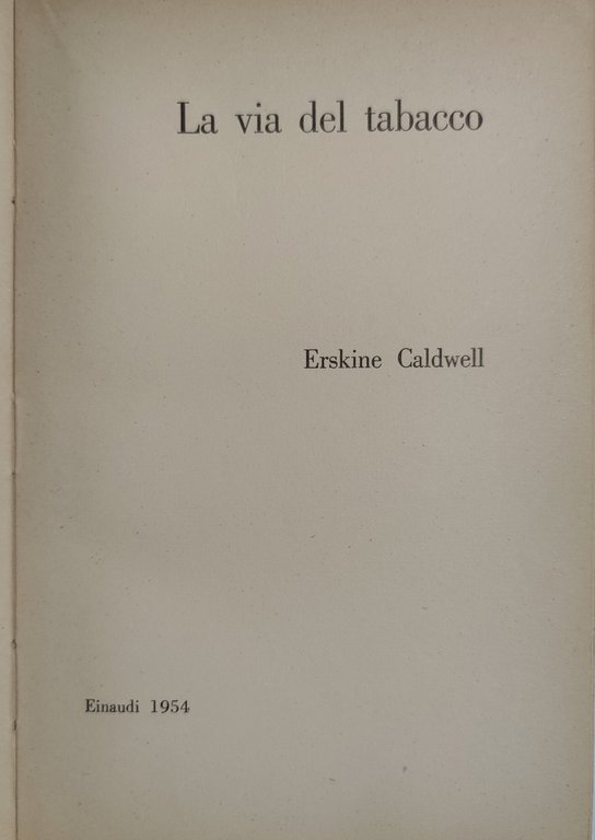 La via del tabacco
