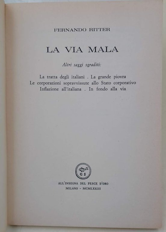LA VIA MALA( 1973)