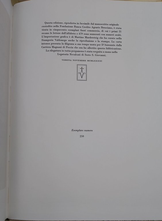 La vita di Cola di Rienzo-Facsimile dell'autografo