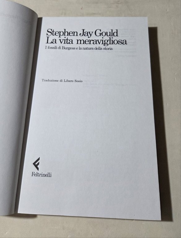 La vita meravigliosa. I fossili di Burgess e la natura …