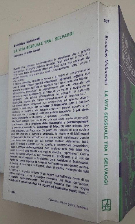 LA VITA SESSUALE DEI SELVAGGI NELLA MELANESIA NORD-OCCIDENTALE(1968)