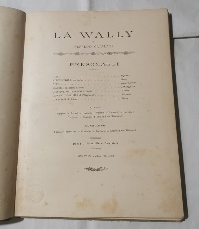 La Wally - Opera completa per pianoforte solo