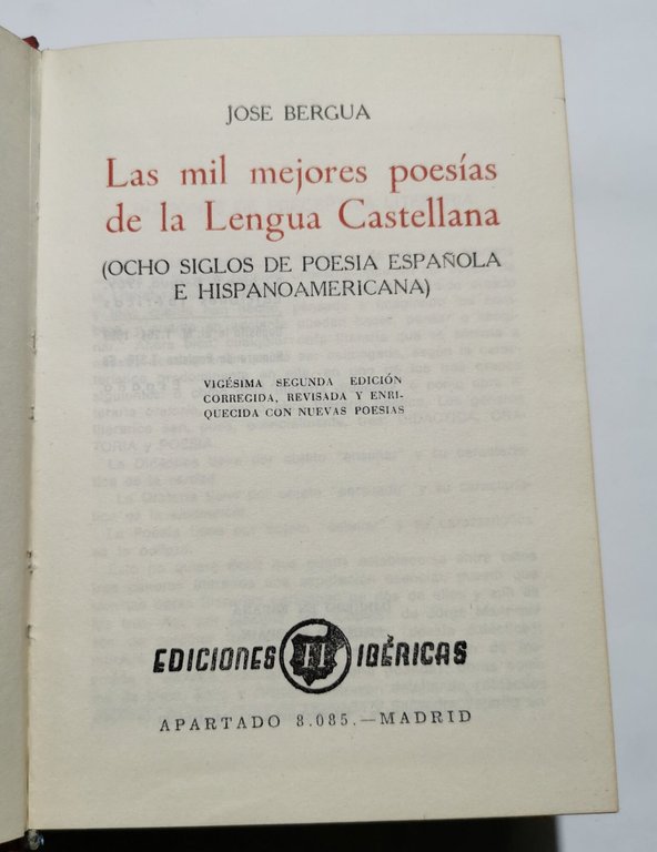 Las mejores poesìas de la Lengua Castellana