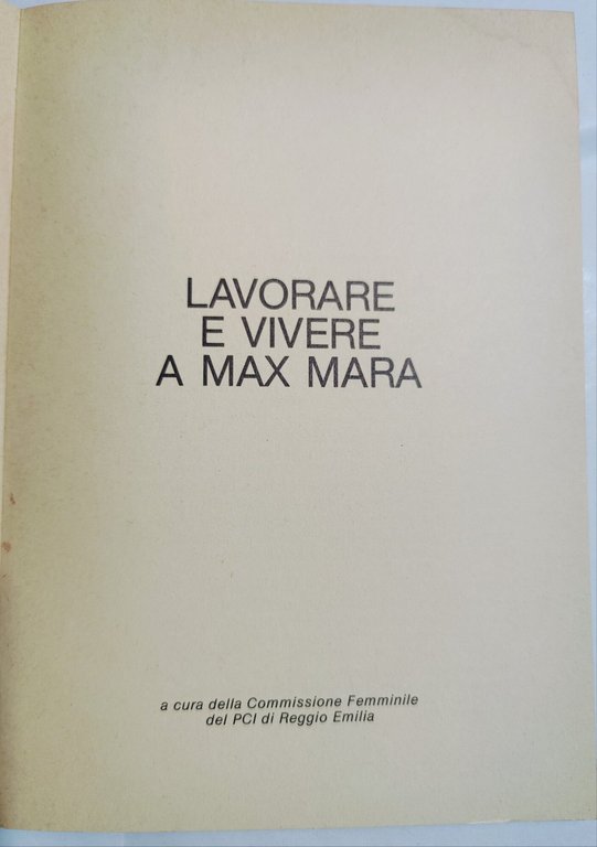 Lavorare e vivere a Max Mara