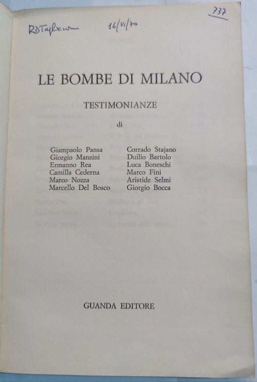 Le bombe di Milano