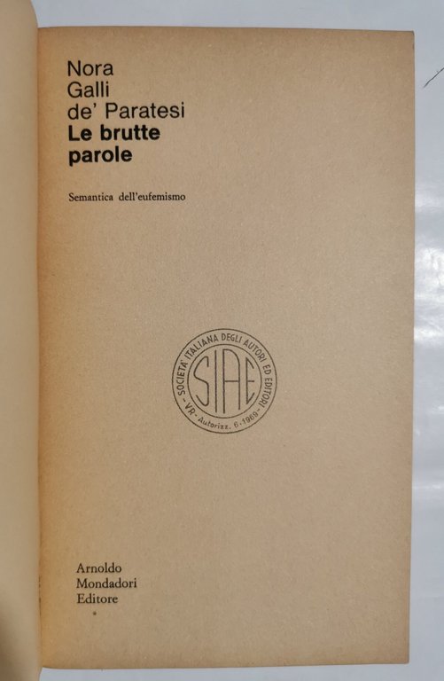 Le brutte parole - semantica dell'eufemismo