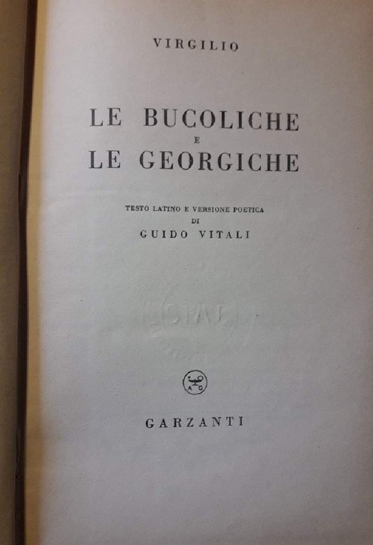 LE BUCOLICHE E LE GEORGICHE(1953)