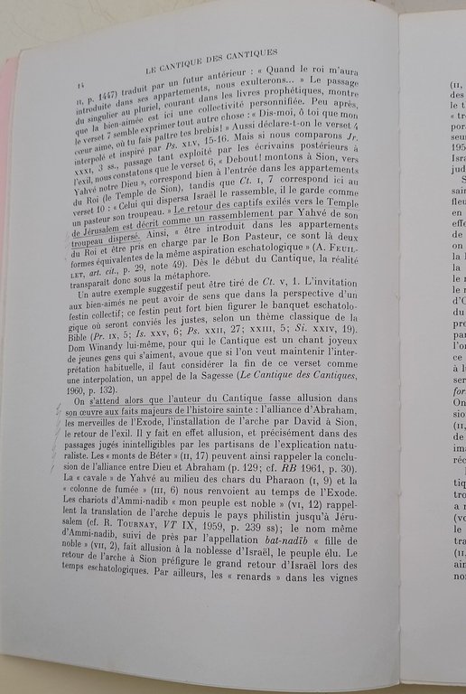 Le Cantique des Cantiques- traduction et commentaire