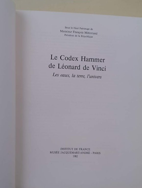 LE CODEX HAMMER DE LEONARD DE VINCI-LES EAUX, LA TERRE, …