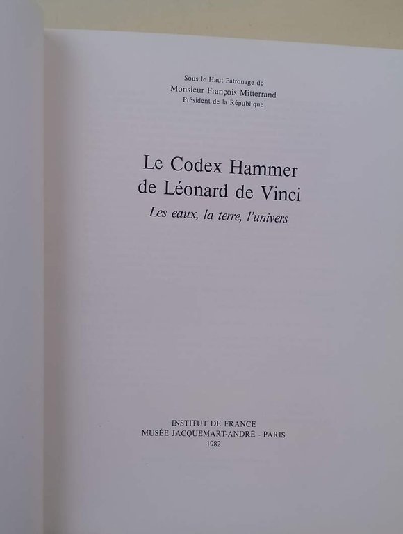 LE CODEX HAMMER DE LEONARD DE VINCI-LES EAUX, LA TERRE, …