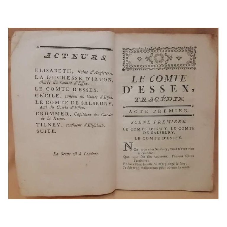 LE COMTE D'ESSEX tragedie (s.d.) | Immagine Gallery 2
