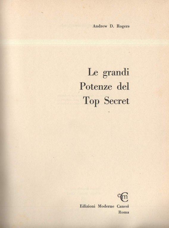 LE GRANDI POTENZE DEL TOP SECRET (1960)