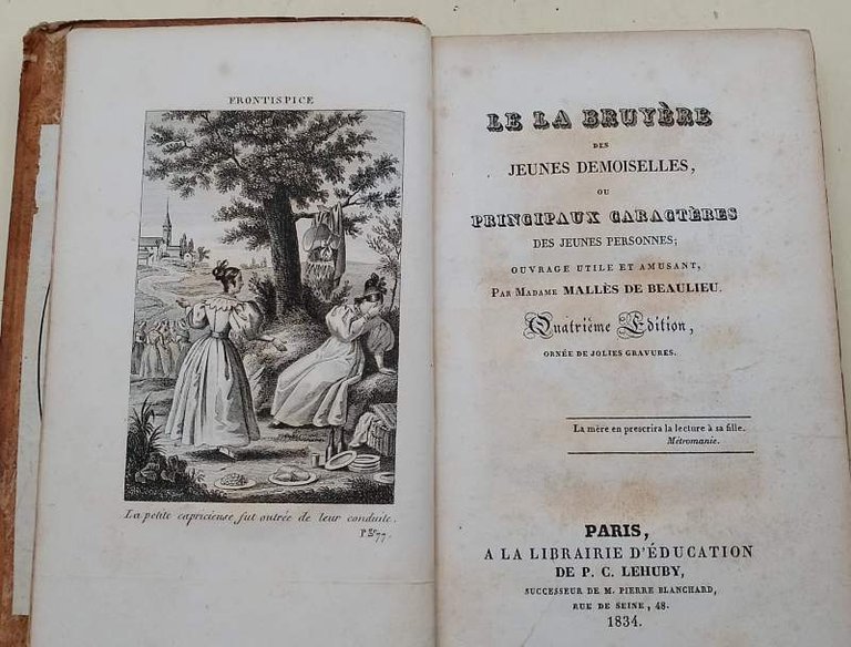 LE LA BRUYERE DES JEUNES DEMOISELLES, PRINCIPAUT CARACTERES DES JEUNES …