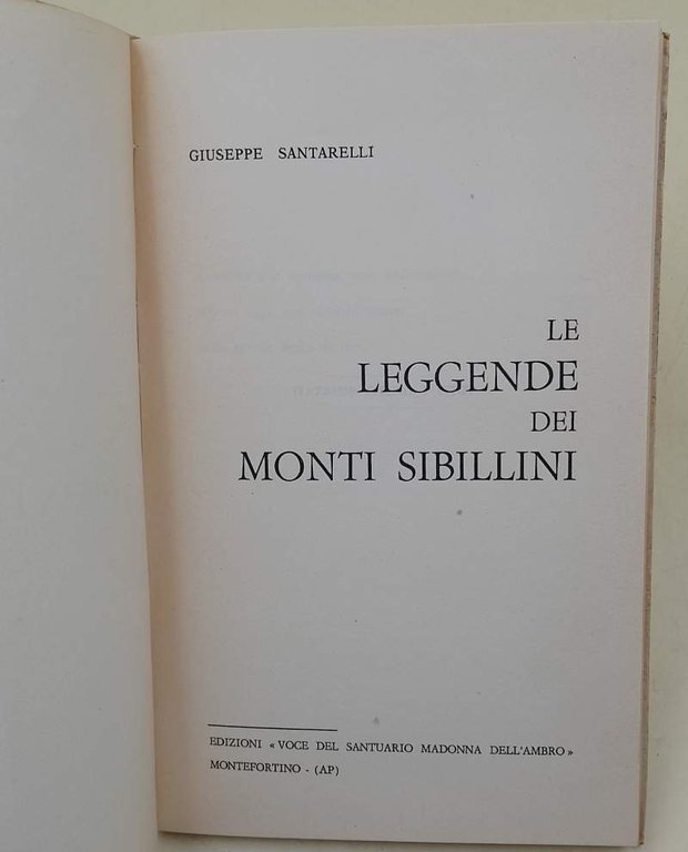 LE LEGGENDE DEI MONTI SIBILLINI(1974)