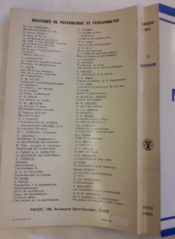 LE MASOCHISME(1971)