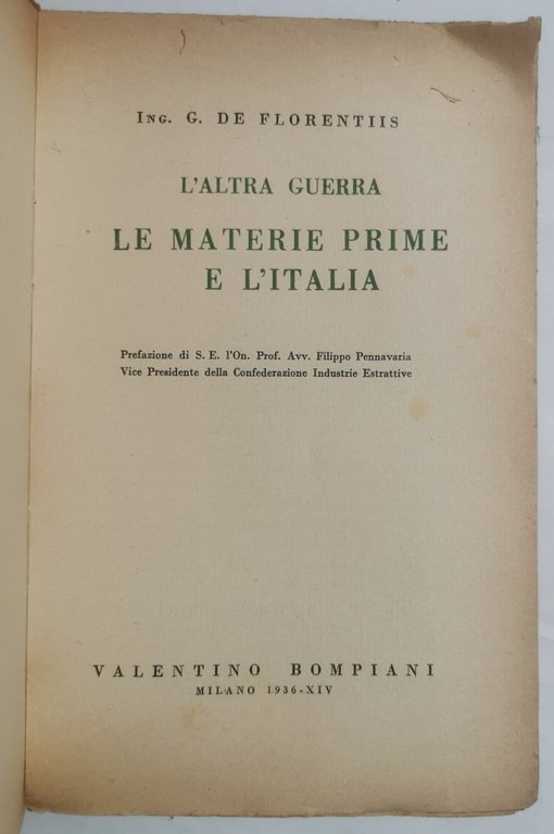 Le materie prime e l'Italia