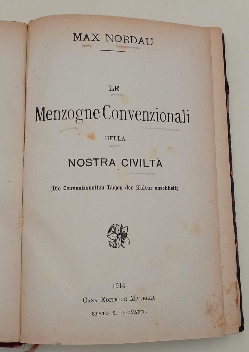LE MENZOGNE CONVENZIONALI DELLA NOSTRA CIVILTA'(1914)