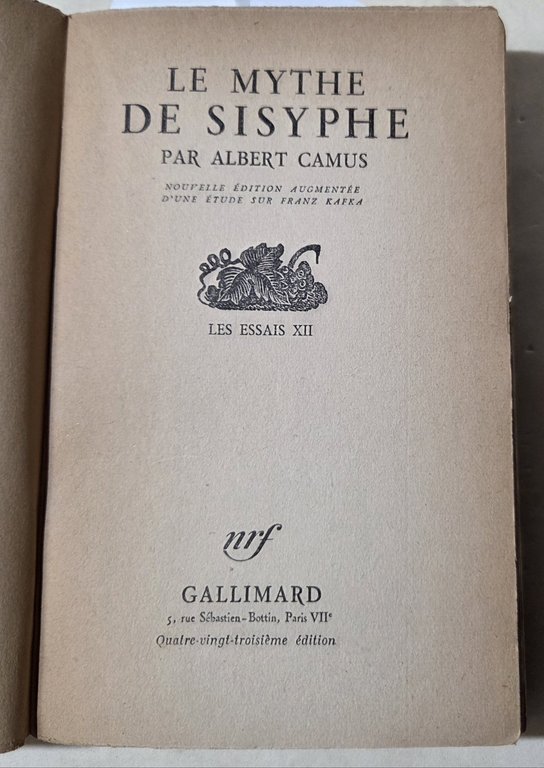 Le mythe de Sisyphe