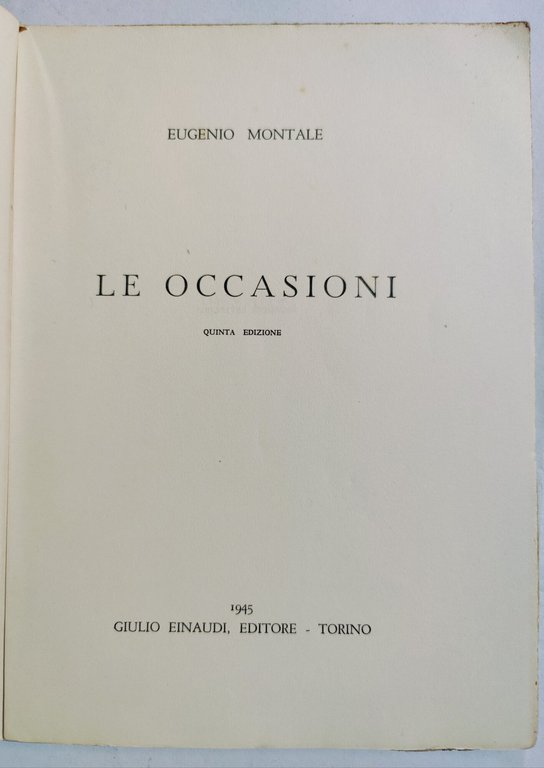 Le occasioni
