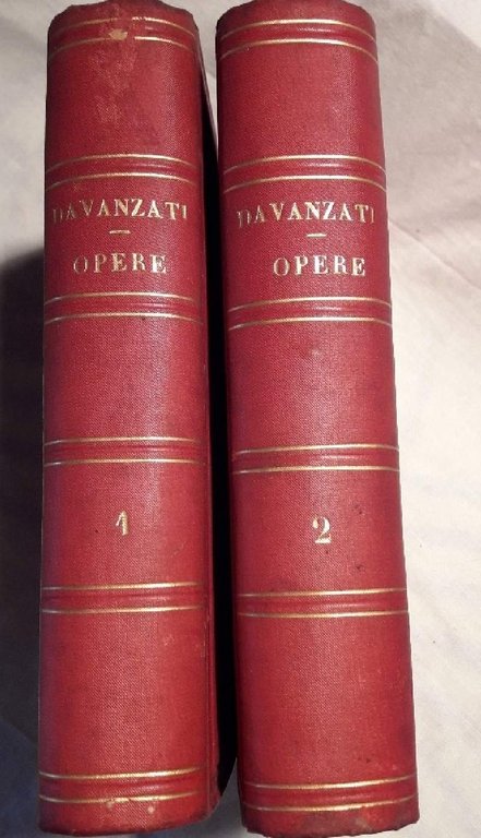 LE OPERE DI BERNARDO DAVANZATI- 2 VOLL.( 1853) | Immagine Gallery 9