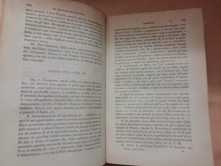 LE OPERE LATINE DI DANTE ALIGHIERI VOL. I De volgari …