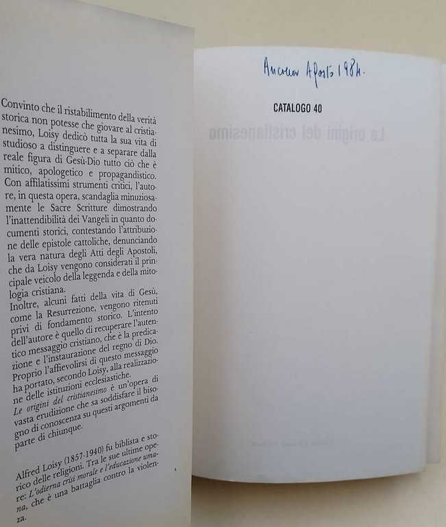 LE ORIGINI DEL CRISTIANESIMO (1984)